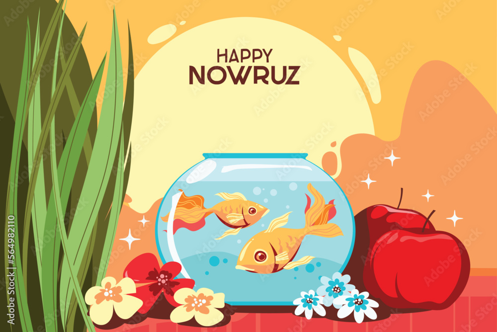 Happy Nowruz Celebration Background Design