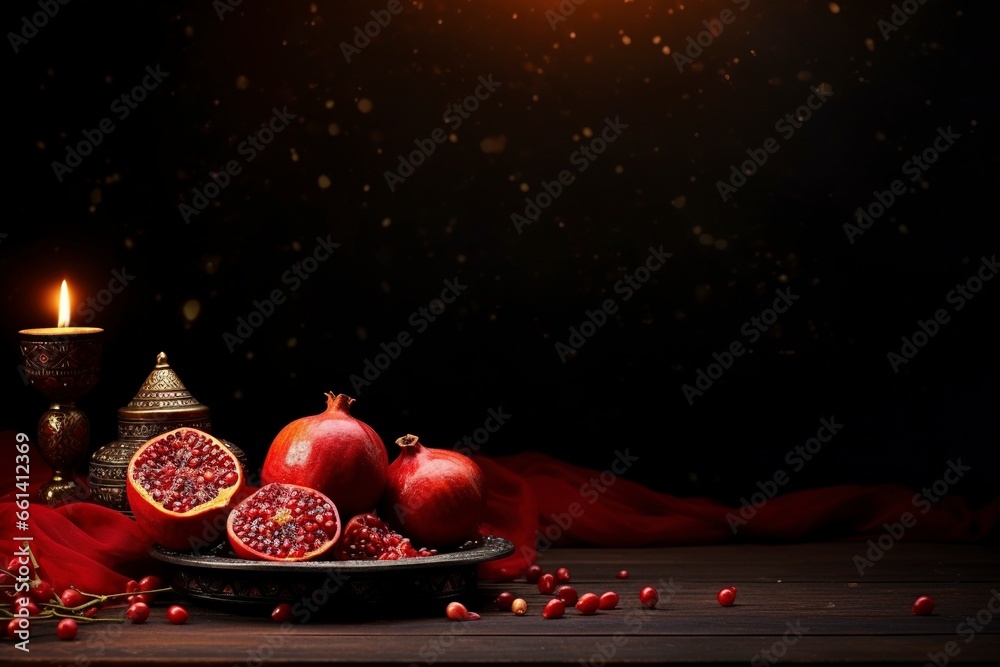 Yalda Night Background And Copy Space Generative Ai