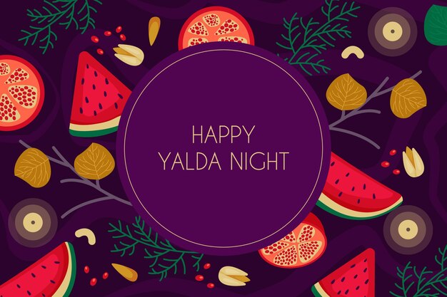 Hand Drawn Yalda Background