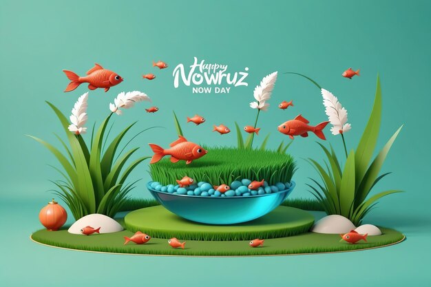 Happy Nowruz Celebration Background Design
