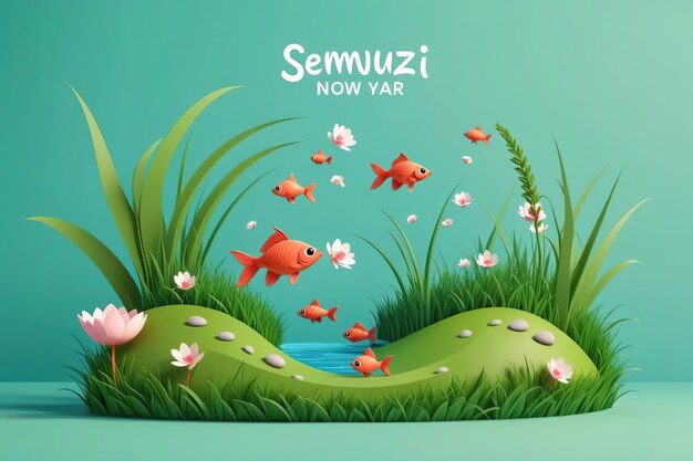 Happy Nowruz Celebration Background Design