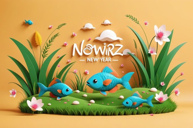 Happy Nowruz Celebration Background Design