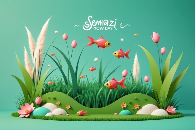 Happy Nowruz Celebration Background Design