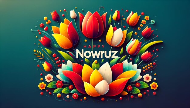 Nowruz Greeting Card Illustration
