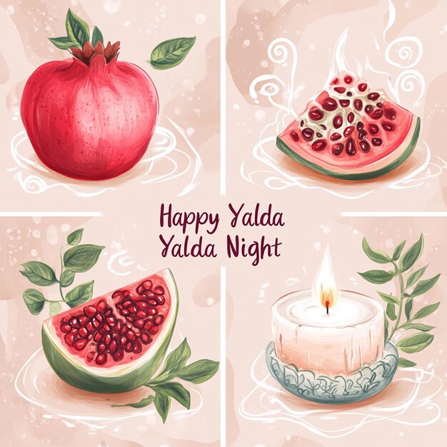 Set Three Social Media Posts Yalda Night