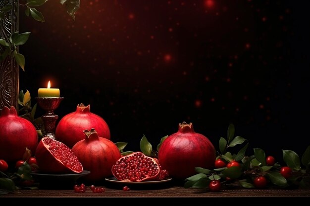 Yalda Night Background Copy Space