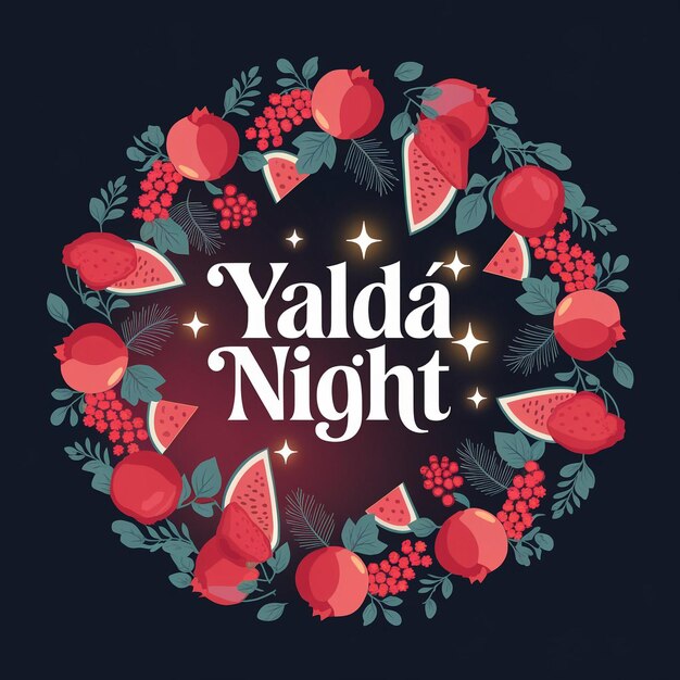 Yalda Night Illustration