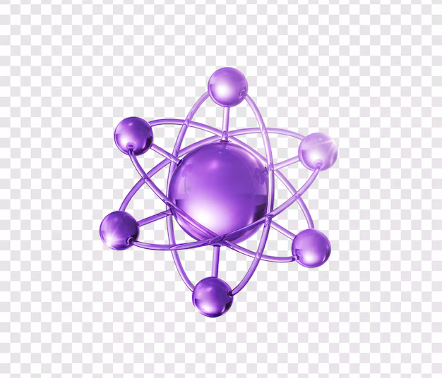 3d Rendered Atom Molecule Structure Purple