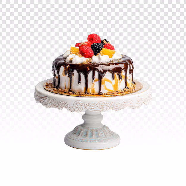 Decadent Berry Chocolate Drizzle Cake Stand