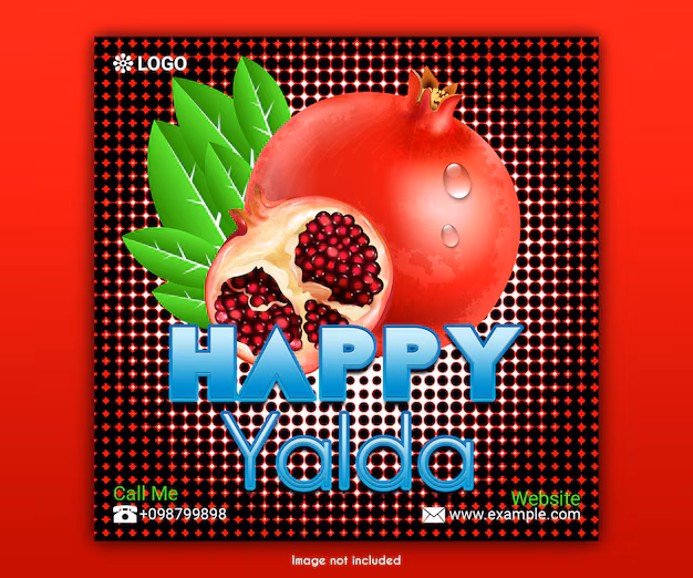 Happy Yalda Celebration Poster Template