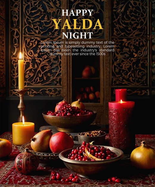 Happy Yalda Night Banner Template