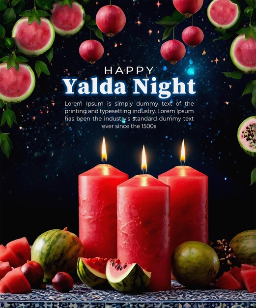 Happy Yalda Night Banner Template