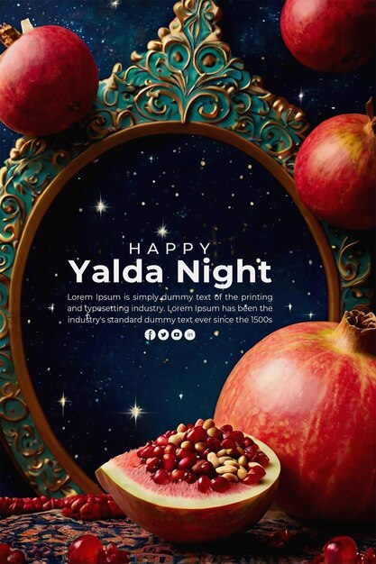Happy Yalda Night Banner Template
