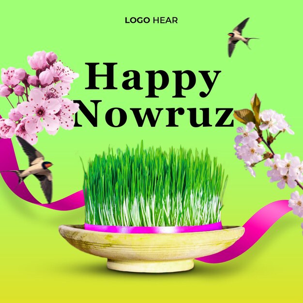 Psd Banner Design With Happy Nowruz Holiday