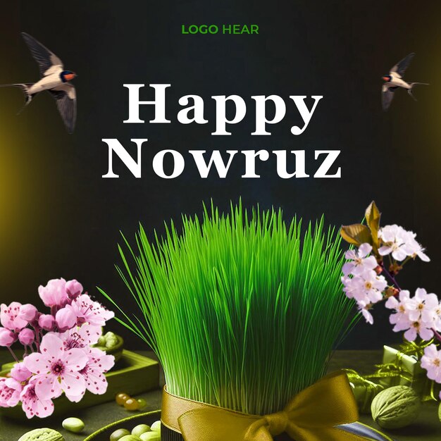 Psd Banner Design With Happy Nowruz Holiday
