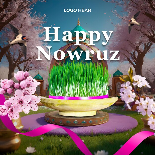 Psd Banner Design With Happy Nowruz Holiday