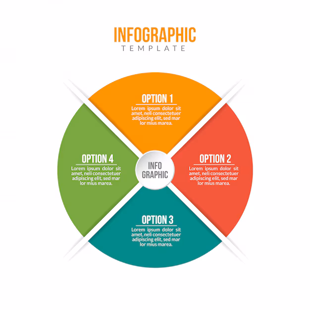 4 Steps Business Infographics Template