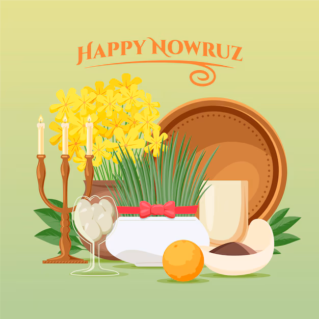 Flat Happy Nowruz Illustration
