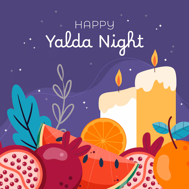 Flat Illustration Yalda Night Celebration