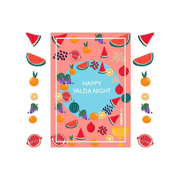 Happy Yalda Night Vector Illustration