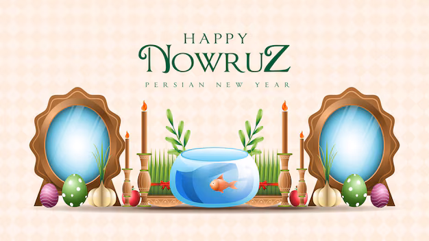 Persian New Year Happy Nowruz Day Banner