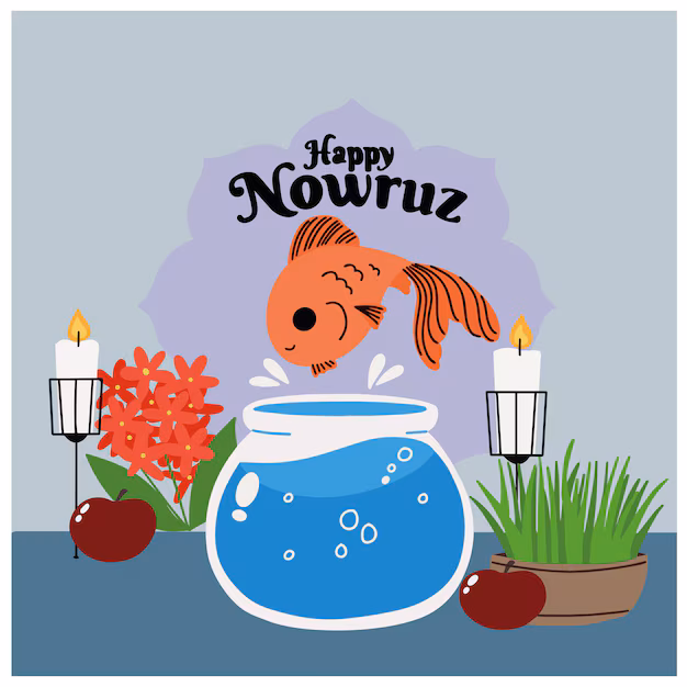 Vector Lettering Simple Happy Nowruz Day