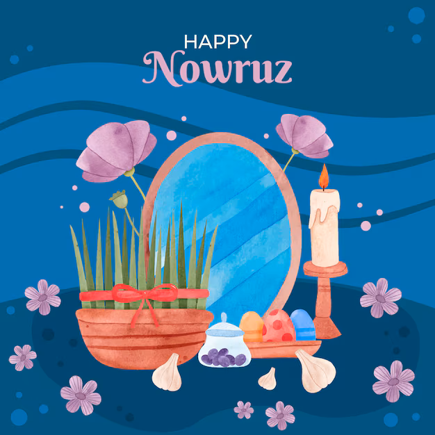 Watercolor Nowruz Illustration